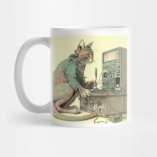 Futuristic Bio Machine Cyborg Future Cat Mug